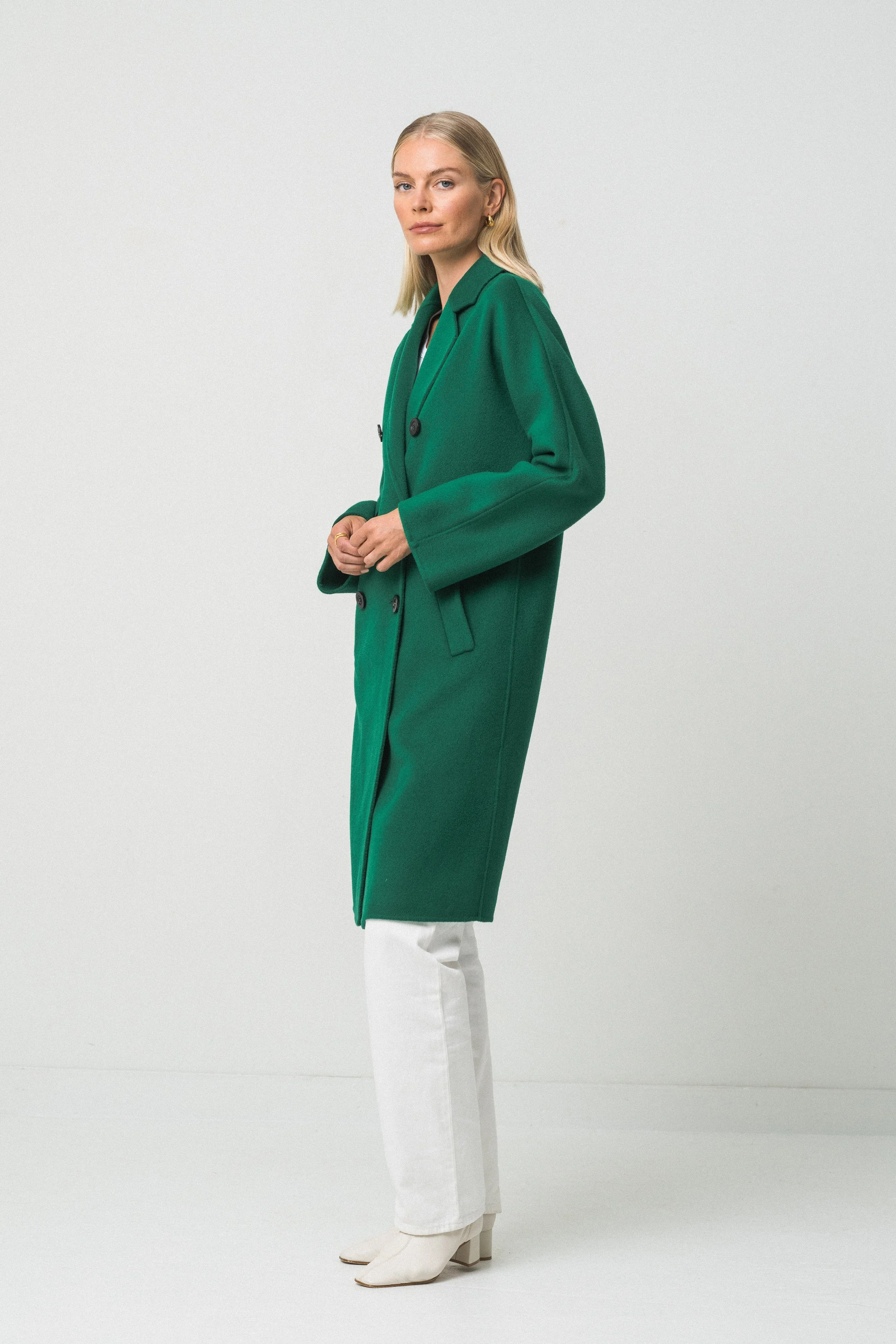 Jo Reversible Cashmere Hooded Wrap-style Coat — Heather Lynn